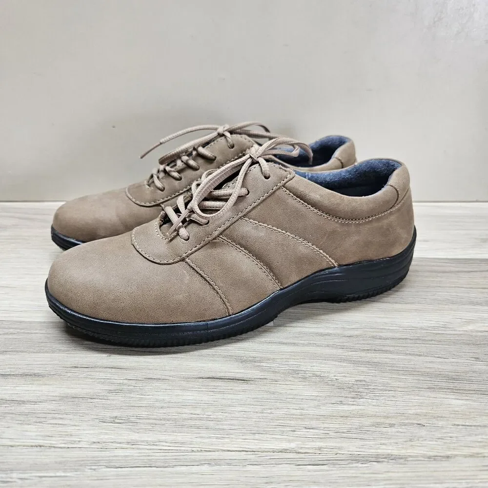 Propet Mens Brown Shoes Shock Absorbing Size 7 Leather